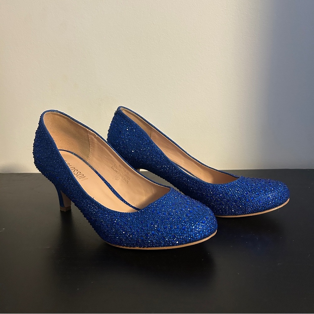 De Blossom Collection Something Blue Sparkly Heels